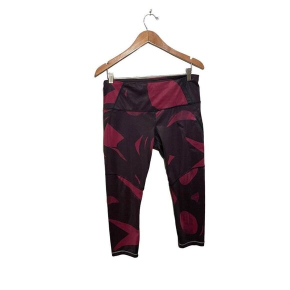 Lululemon All Sport Tights Dashing Spin Stroke All Sport Crop 10 Purple Back - Picture 1 of 7